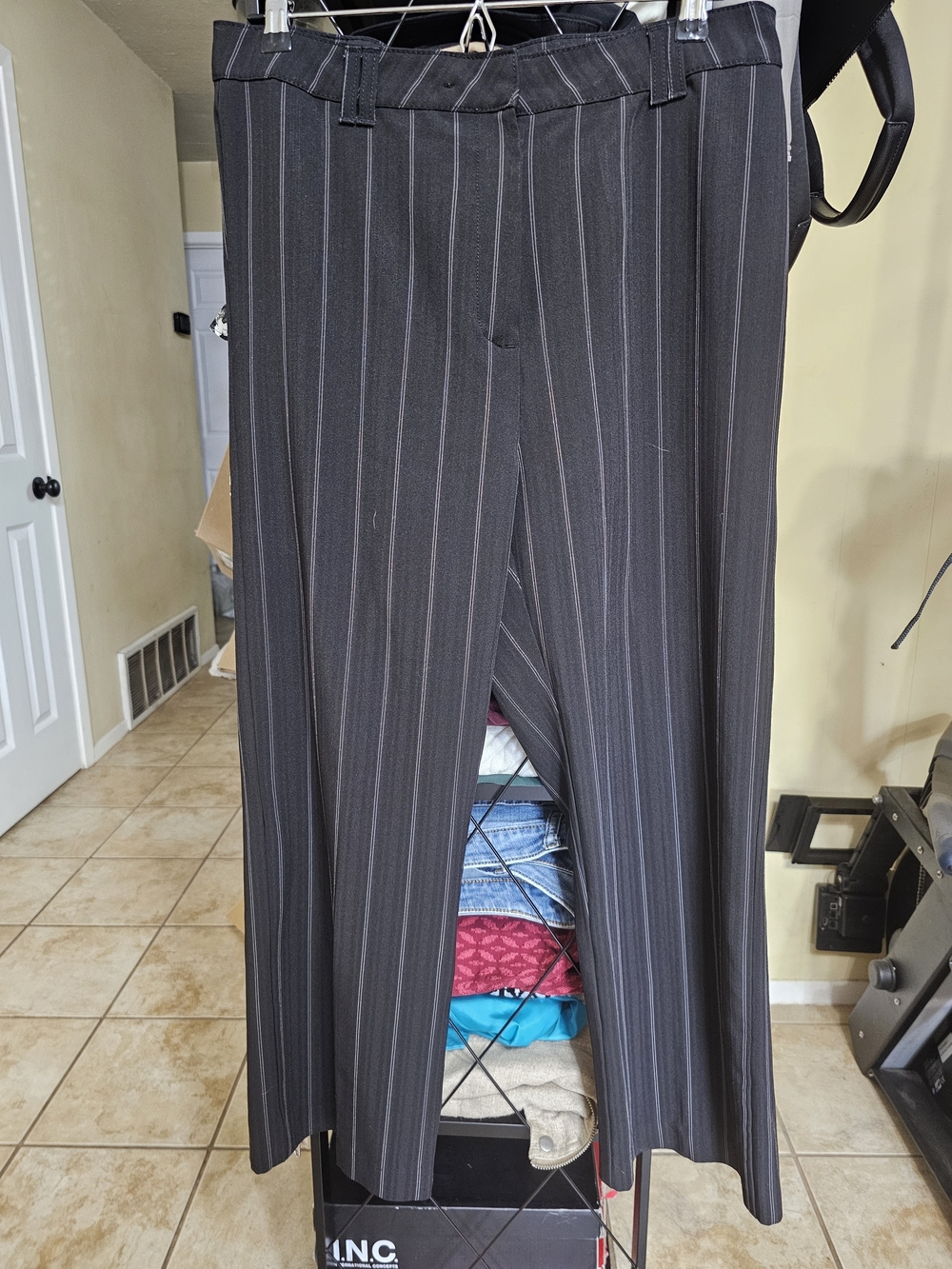 Classic Women's Black Pinstripe Trousers